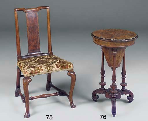A WALNUT SIDE CHAIR