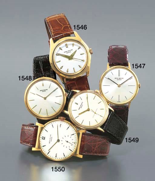 PATEK PHILIPPE. AN 18K GOLD WATER-RESISTANT WRISTWATCH WITH SWEEP CENTRE SECONDS