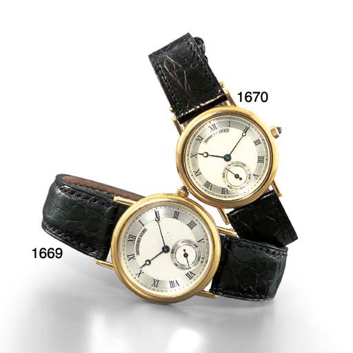 BREGUET. AN 18K GOLD WRISTWATCH