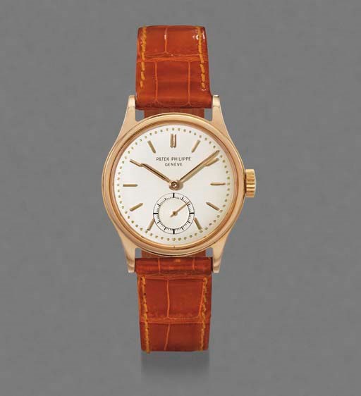 Patek Philippe. A fine 18K pink gold waterpoof wristwatch