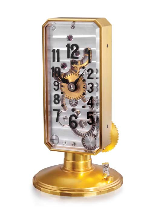 Jaeger-LeCoultre. A highly unusual and large gilt metal prototype presentation model of a duoplan movement