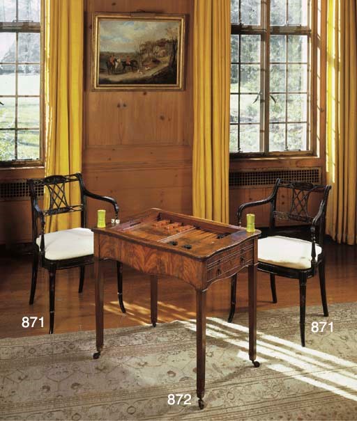 A GEORGE III MAHOGANY GAMES TABLE**
