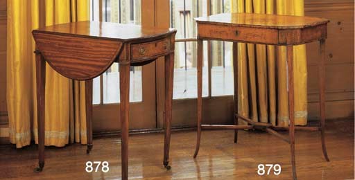 A GEORGE III SATINWOOD AND AMBOYNA OCCASIONAL TABLE