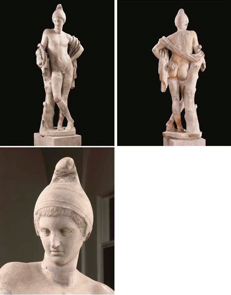 A MARBLE FIGURE OF A YOUTHFUL MALE