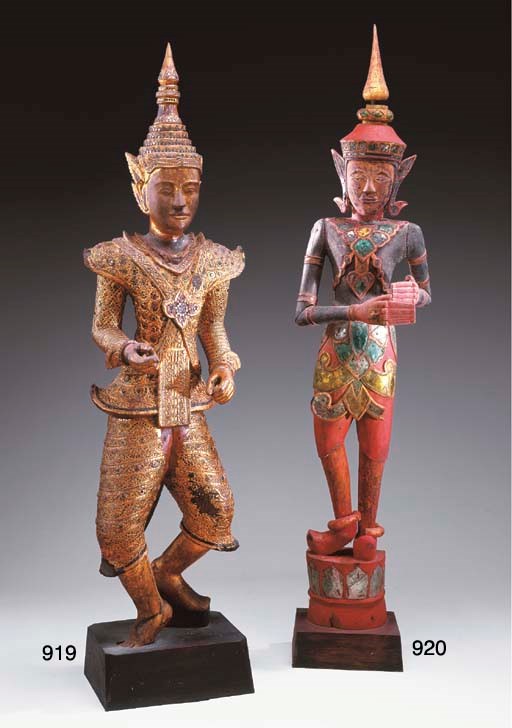 A Burmese Gilt-Wood Dancing Figure, Nat