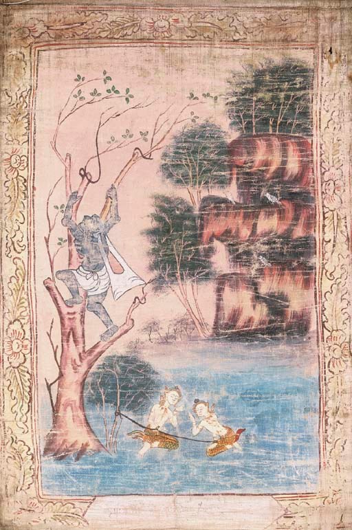 A Set of Three Thai Paintings