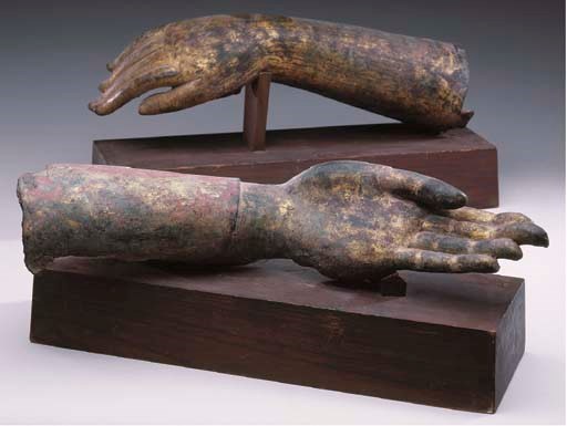 Two Thai Bronze Arms