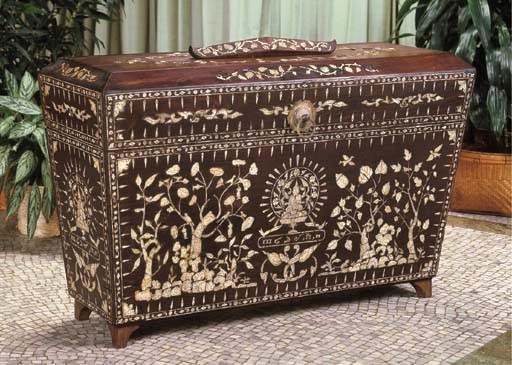 A Thai Mother-of Pearl Inlaid Chest**