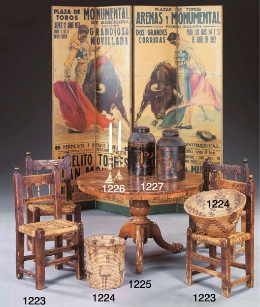 TWO AFRICAN FOOD STORAGE BASKETS