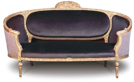 A GILTWOOD CANAPE