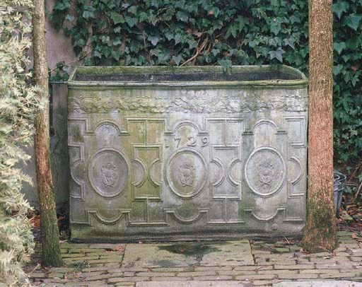 A GEORGE II LEAD CISTERN