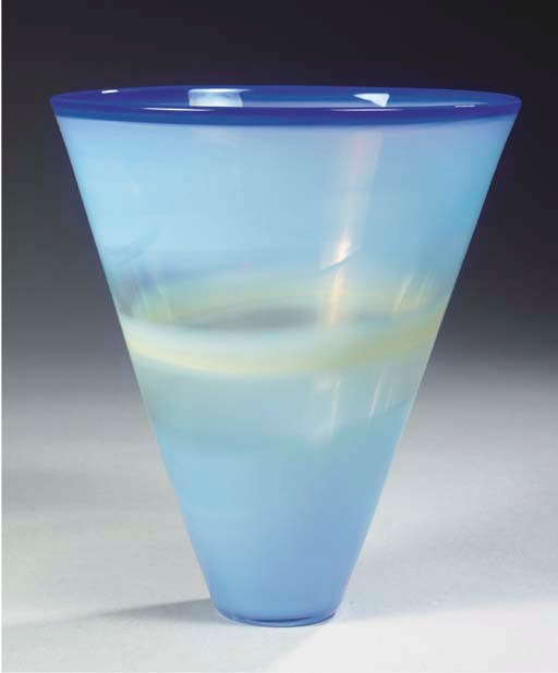AN UNICA GLASS VASE