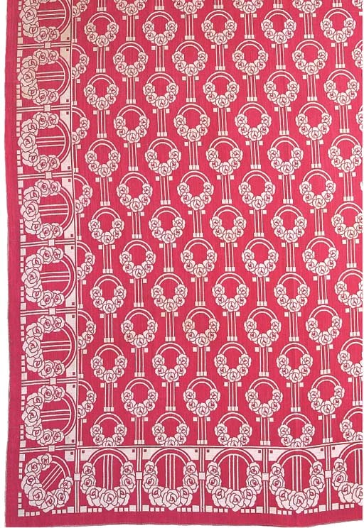 A COTTON AND WOOL TABLECLOTH