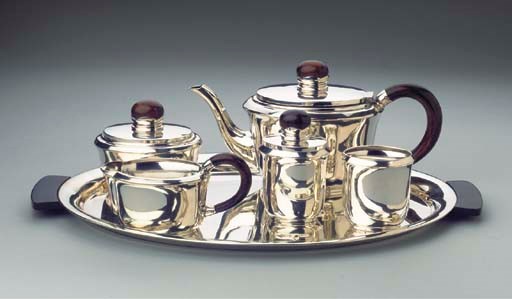 A SILVER SIX  -PIECE TEASERVICE