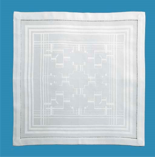 (7)  A HALF-COTTON-WOOL-DAMASK TABLECLOTH
