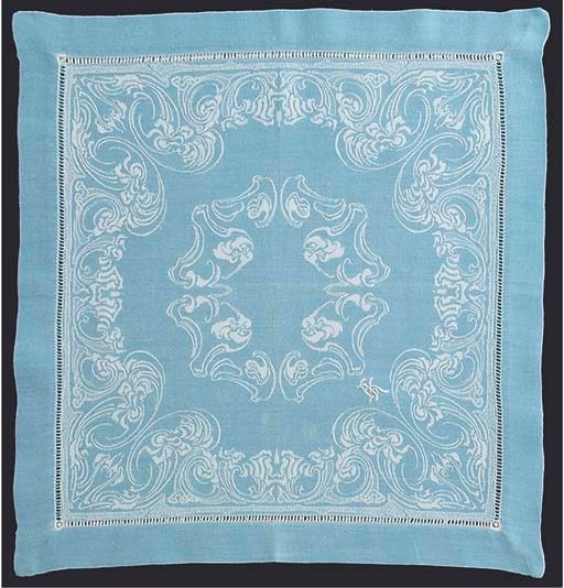 (6) A SET OF SIX COTTON-WOOL-DAMASK NAPKINS