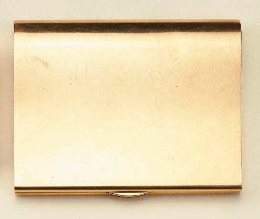 Portasigarette in oro giallo e rubini