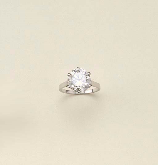 ANELLO IN PLATINO CON BRILLANTE, DI CALDERONI