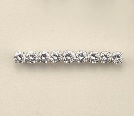 SPILLA BARRETTE IN PLATINO E DIAMANTI, DI CALDERONI