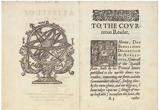 SAVILE, Henry (1549-1622). A Libell of Spanish Lies. London: John Windet, 1596.