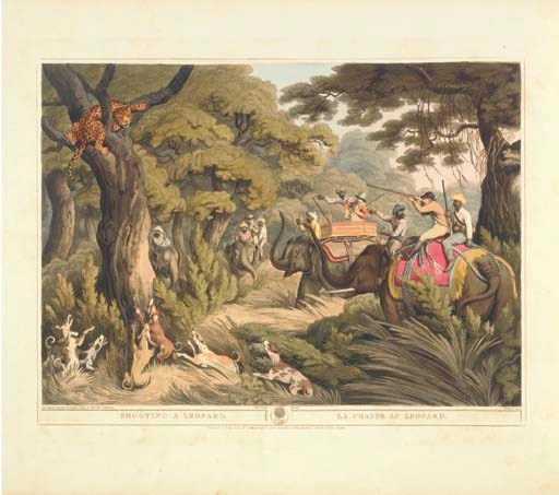 WILLIAMSON, Thomas (1790-1815) and Samuel HOWITT (?1755-1822). Oriental Field Sports; being a complete, detailed, and accurate description of the wild sports of the East. London: William Bulmer and Co. for Edward Orme, 1807.