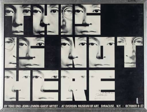 JOHN LENNON AND YOKO ONO SIGNED POSTER