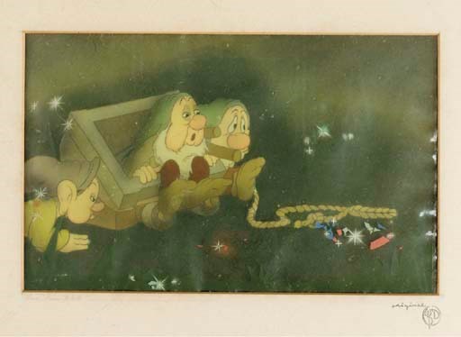 ANIMATION CELLULOID FROM "SNOW WHITE AND THE SEVEN DWARFS"