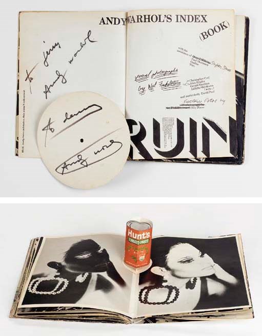 ANDY WARHOL SIGNED 'ANDY WARHOL'S INDEX (BOOK)'