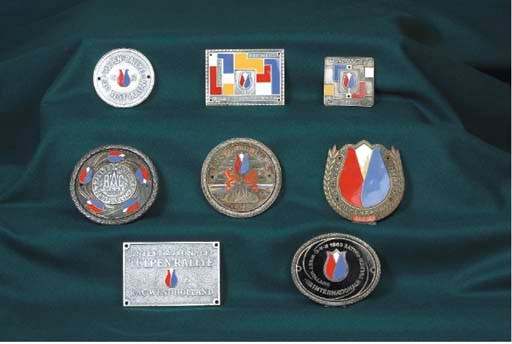 Tulip Rally - A group of competitors finishing -award badges including 1957 (x2) 1 boxed, 1958(x2), 1959, 1960, 1961, 1962 &1964. 	 (9)