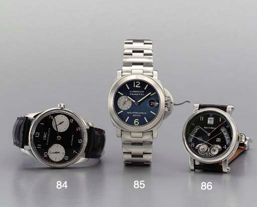 Panerai. A limited edition stainless steel self-winding water-resistant wristwatch with date and bracelet