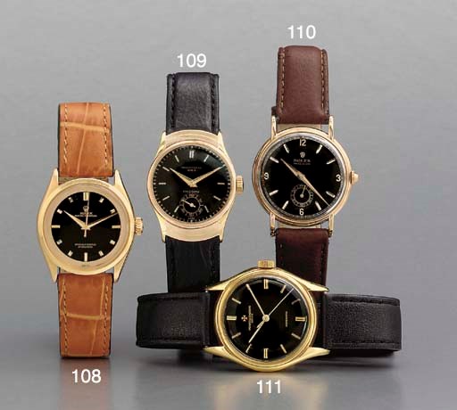 Rolex. An 18K gold self-winding water-resistant wristwatch with sweep center seconds and two-tone dial