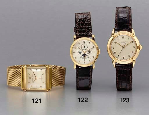 Audemars Piguet. A fine and rare 18K gold full calendar wristwatch with phases of the moon