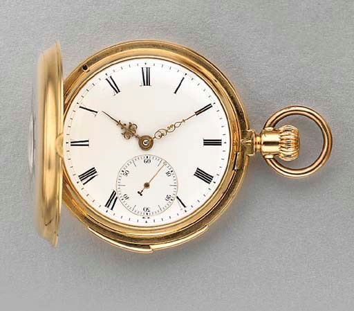 Patek Philippe. A fine 18K pink gold demi-hunter case minute repeating keyless lever watch