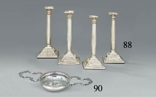A George III silver orange-strainer