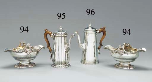 A George II silver coffee-pot