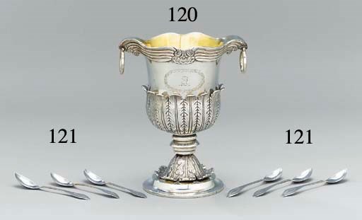 A set of six Cape silver orange spoons