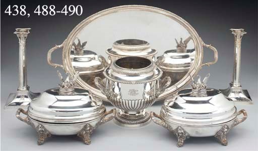 A Victorian Silver Wine Cooler and Liner