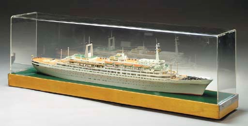 A travel agents model of the S.S. Rotterdam for the Holland America Line