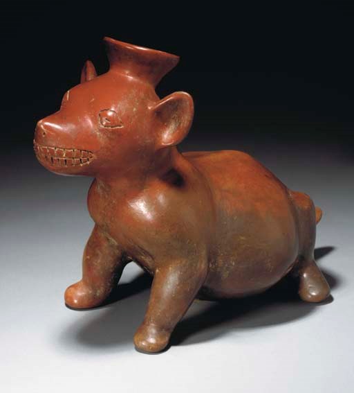 CHIEN EN TERRE CUITE