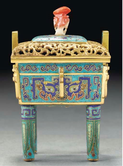 A cloisonne censer and cover, 18th Century