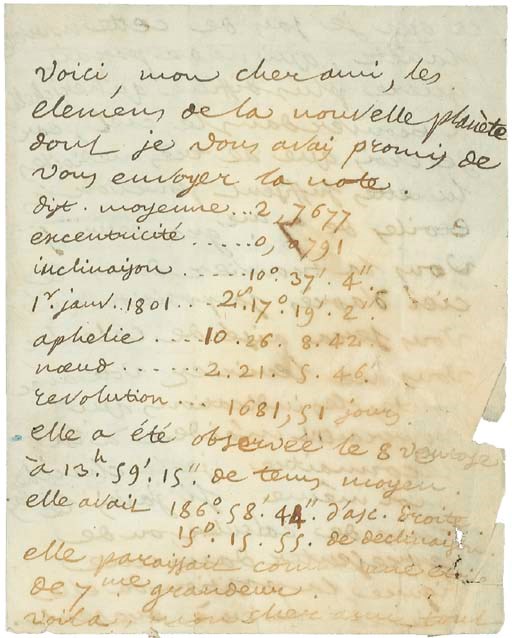 AMPÈRE, André-Marie (1775-1836). Lettre autographe signée adressée à Monsieur Couppier de Viry. S.l.n.d. [Bourg-en-Bresse, 1802] 3 1/2 pp. in-4 (208 x 165 mm). (Mouillure et déchirure avec perte de texte et petite restauration.)
