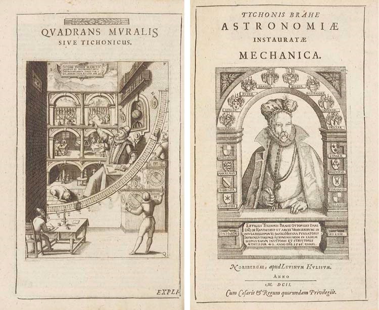 BRAHÉ, Tycho (1546-1601). Astrononomiae instauratae mechanica. Nuremberg: Levinus Hulsius, 1602.