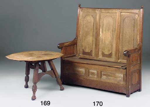 A Dutch oak folding table