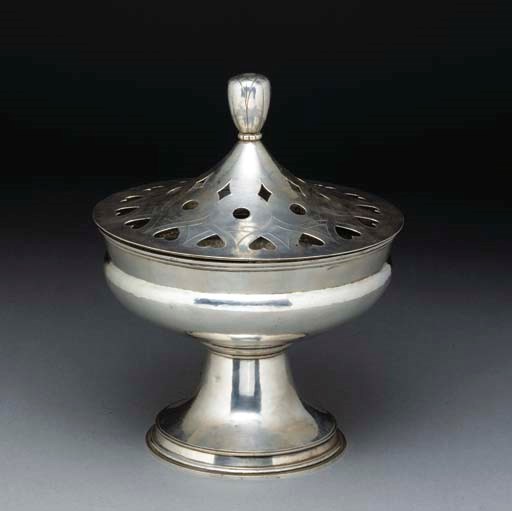A Footed Silver Bowl and Cover