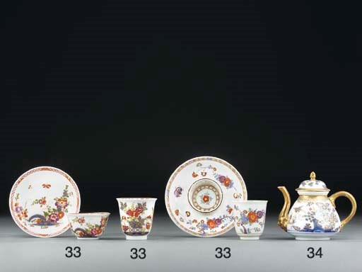 A Meissen Hausmalerei Imari teapot and cover