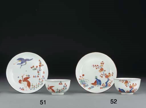 A Meissen Kakiemon teabowl and saucer