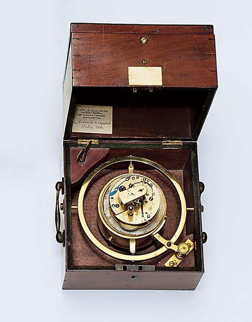 A Regency mahogany one-day marine chronometer with Z balance