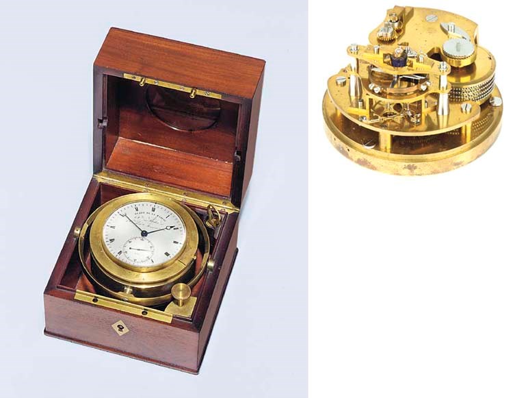 A fine French mahogany two-day marine chronometer