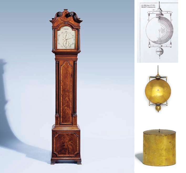 A George III mahogany cross-banded architectural month-going longcase regulator