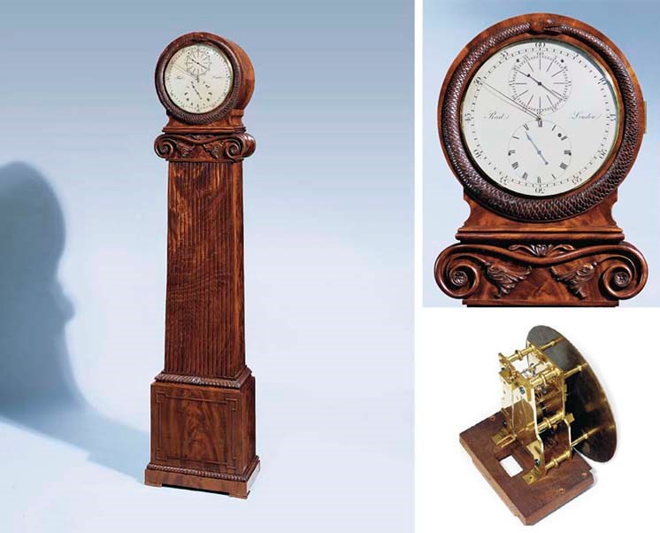 A fine Regency carved mahogany longcase regulator